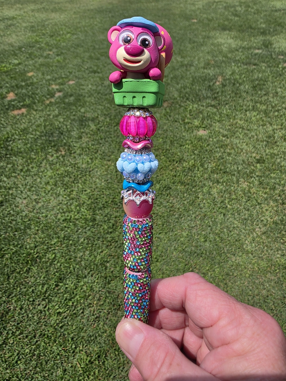 Lotso Beaded Pen...new....black Ink. Refills Included